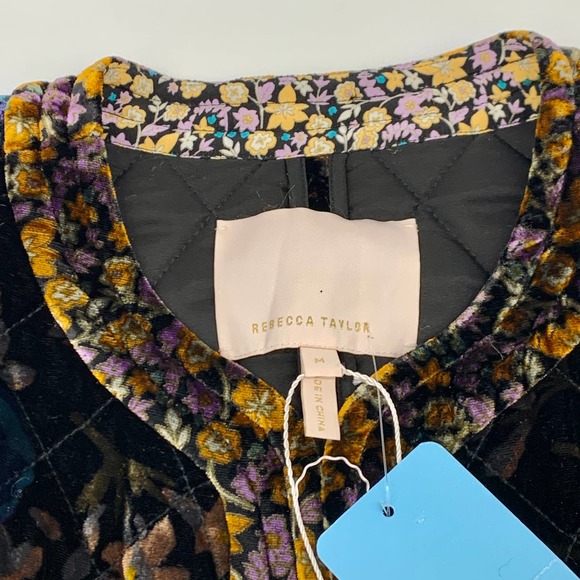 Rebecca Taylor Solstice Floral Velvet Jacket M NWT - Picture 4 of 12